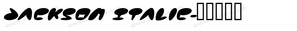 Jackson Italic字体转换